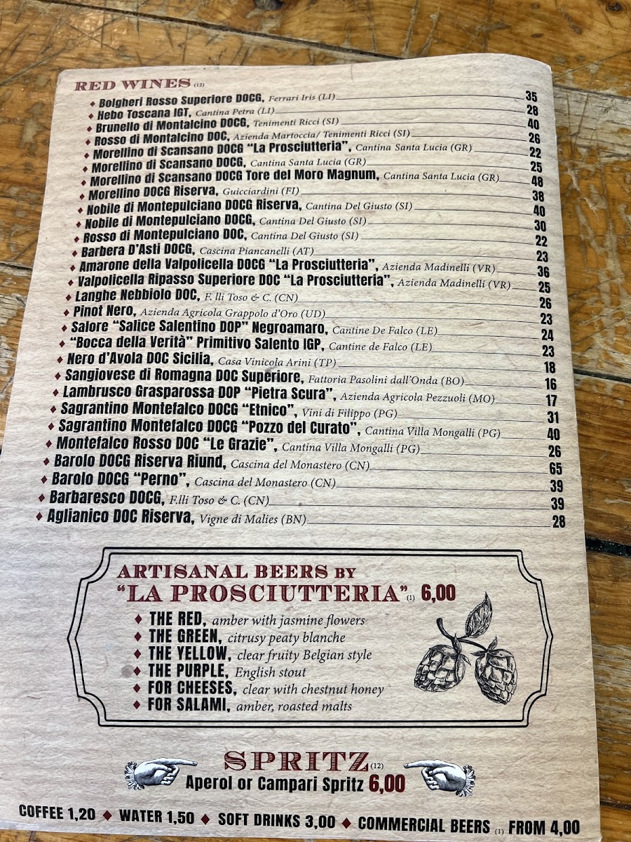 La Prosciutteria Bologna Photo Menu 7
