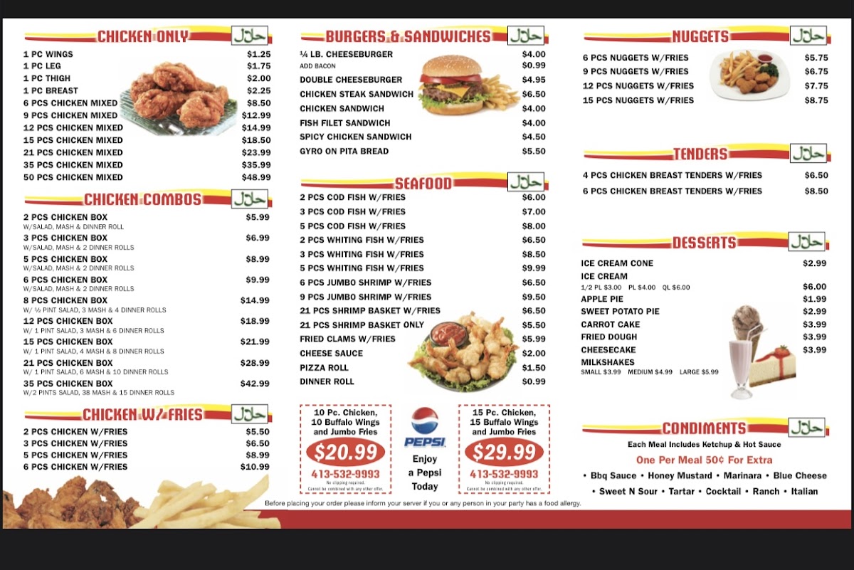 Kennedy Fried Chicken - Sunny’s Photo Menu 2