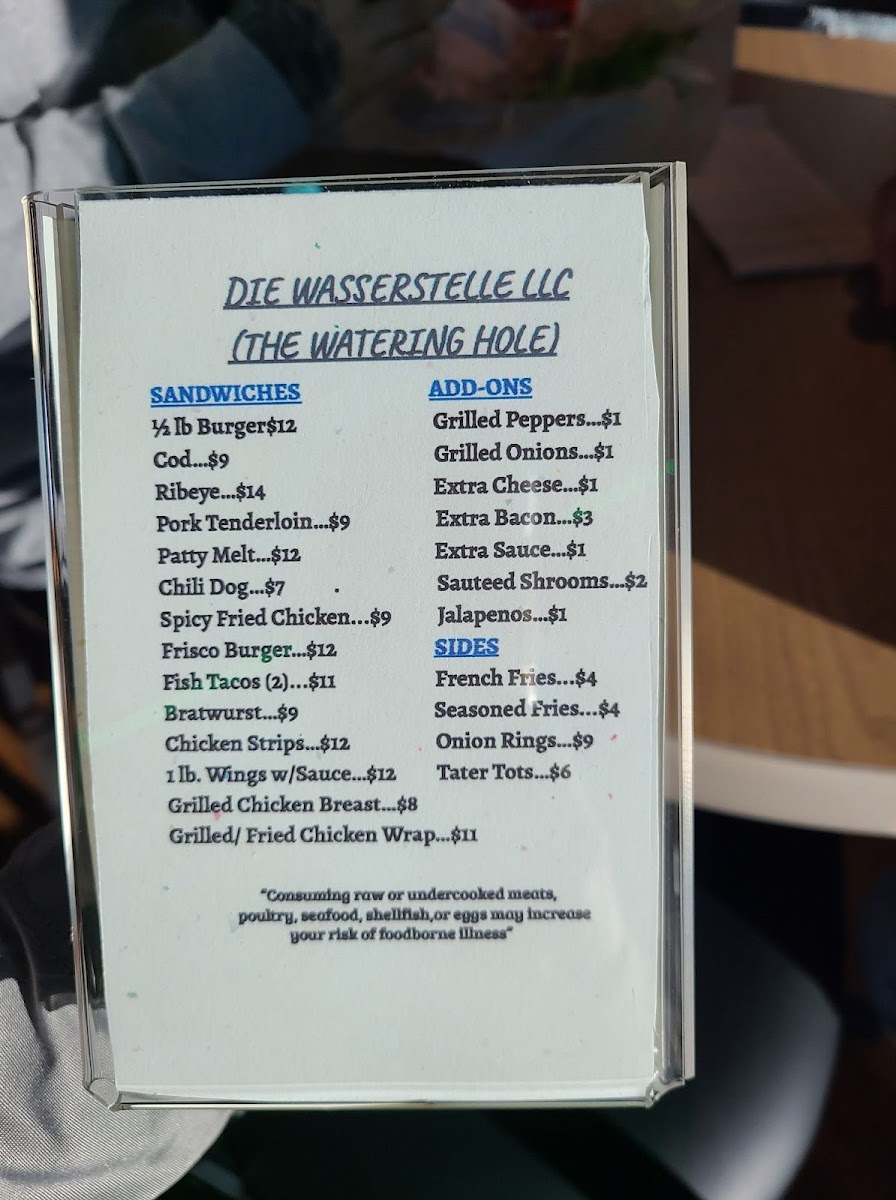 Die Wasserstelle Photo Menu 3