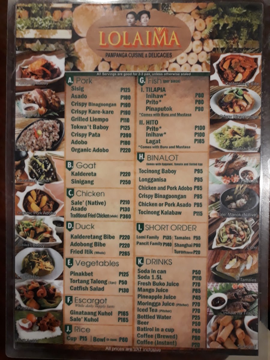 Lola Ima Pampanga Cuisine Photo Menu 8
