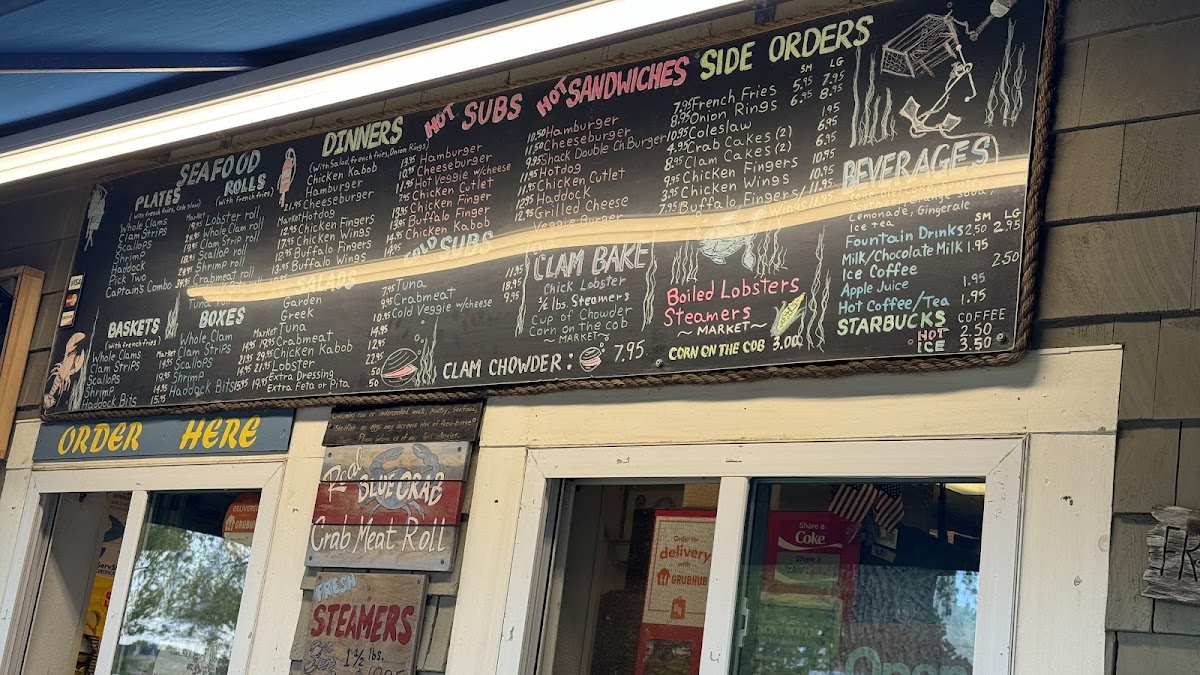 Clam Shack Photo Menu 1