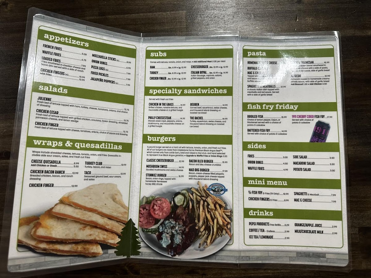 Stunniez Countryside Diner Photo Menu 1