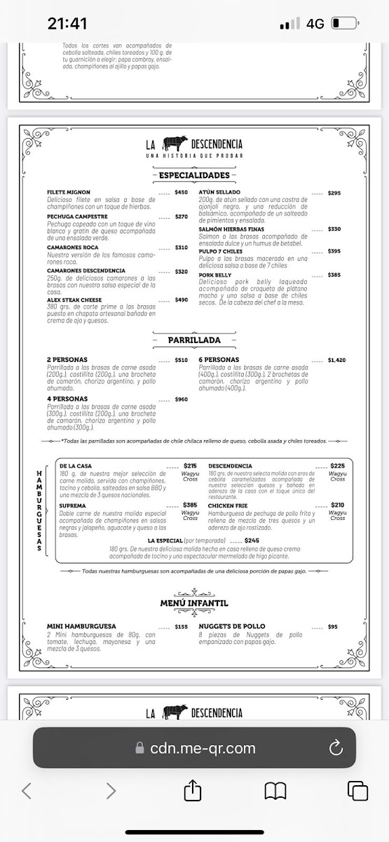 La Descendencia Restaurant Bar Photo Menu 8