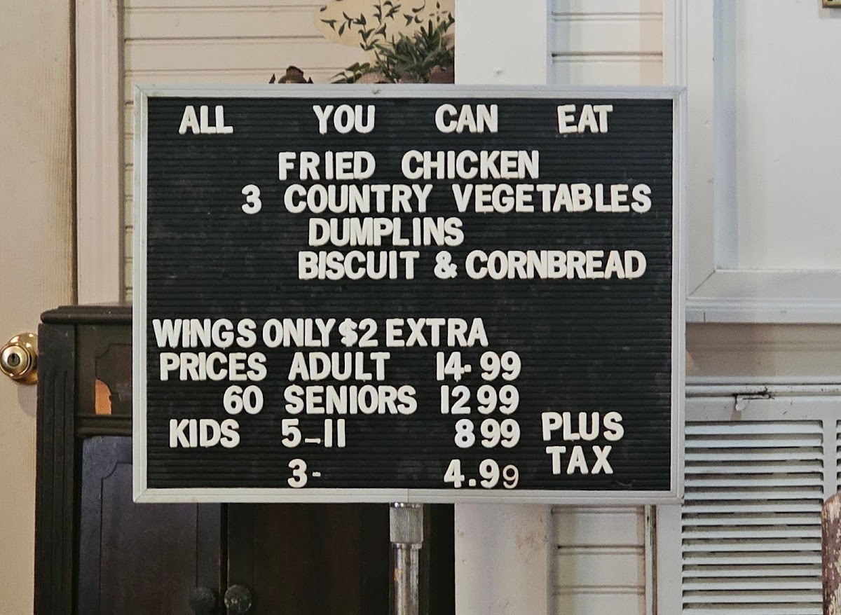 Pickett House Restaurant Photo Menu 2