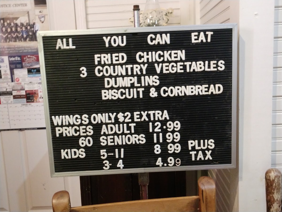 Pickett House Restaurant Photo Menu 3