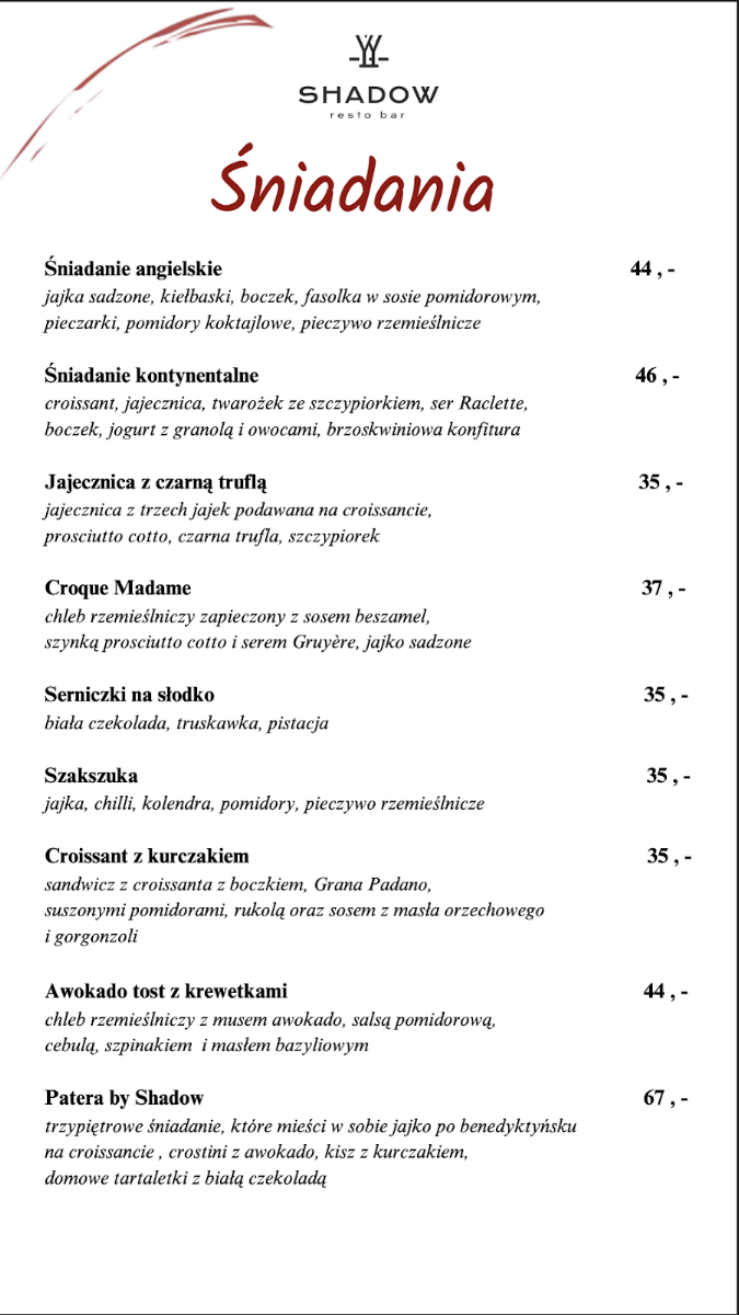 Shadow Resto & Bar | Kazimierz | Photo Menu 3