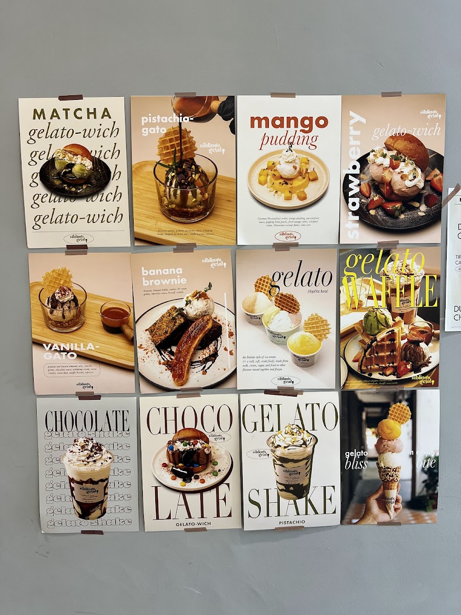 Siblings Gelato Photo Menu 1