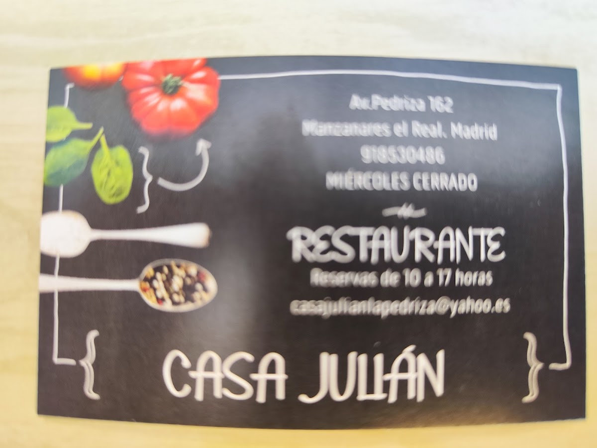 Casa Julián Photo Menu 10