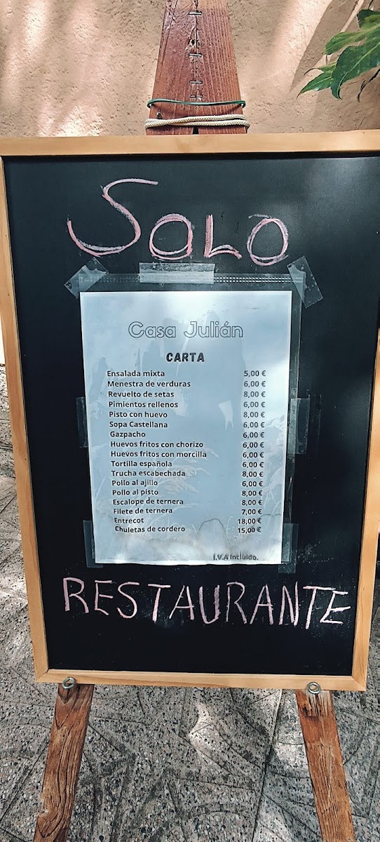 Casa Julián Photo Menu 6