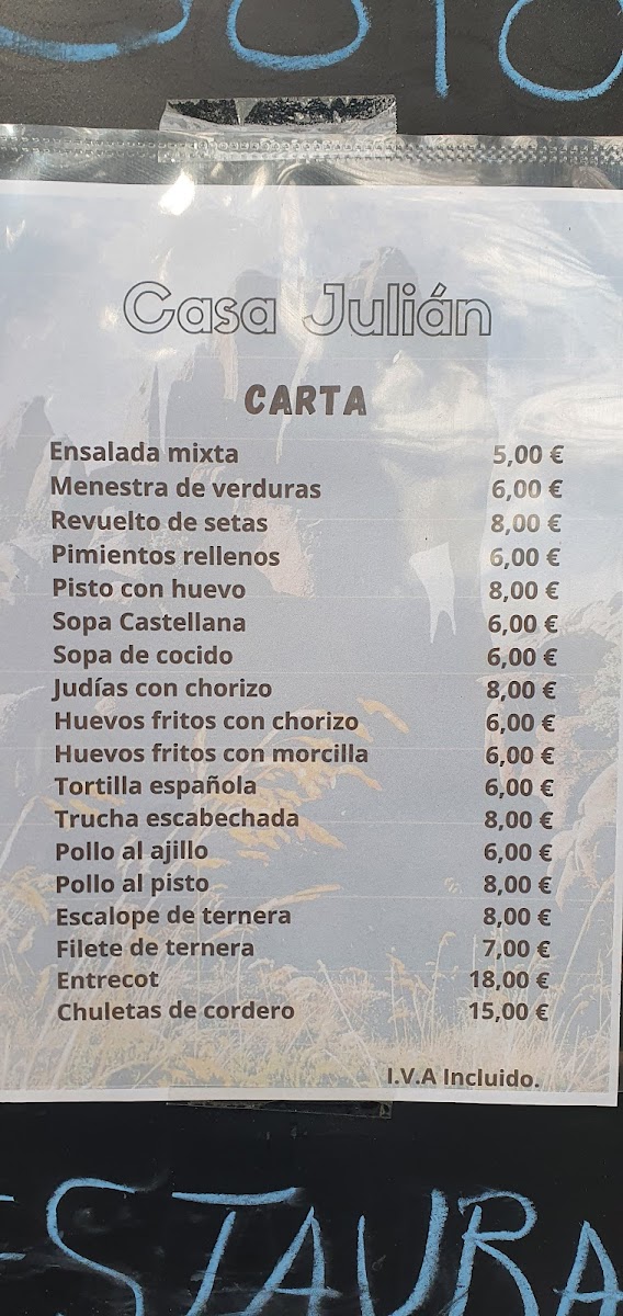 Casa Julián Photo Menu 8