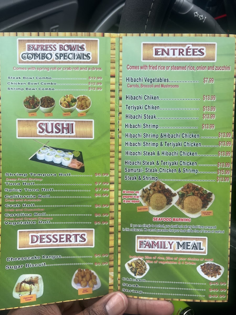 Tokyo's Express Photo Menu 1