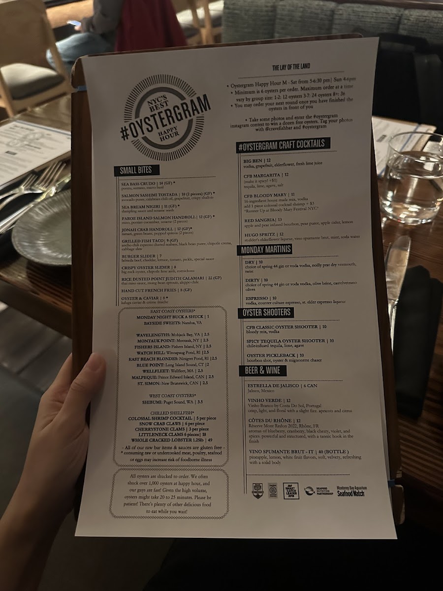 Crave Fishbar Upper East Side Photo Menu 5