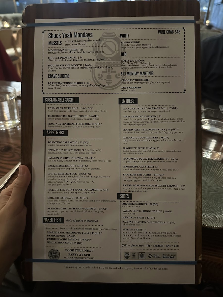 Crave Fishbar Upper East Side Photo Menu 7