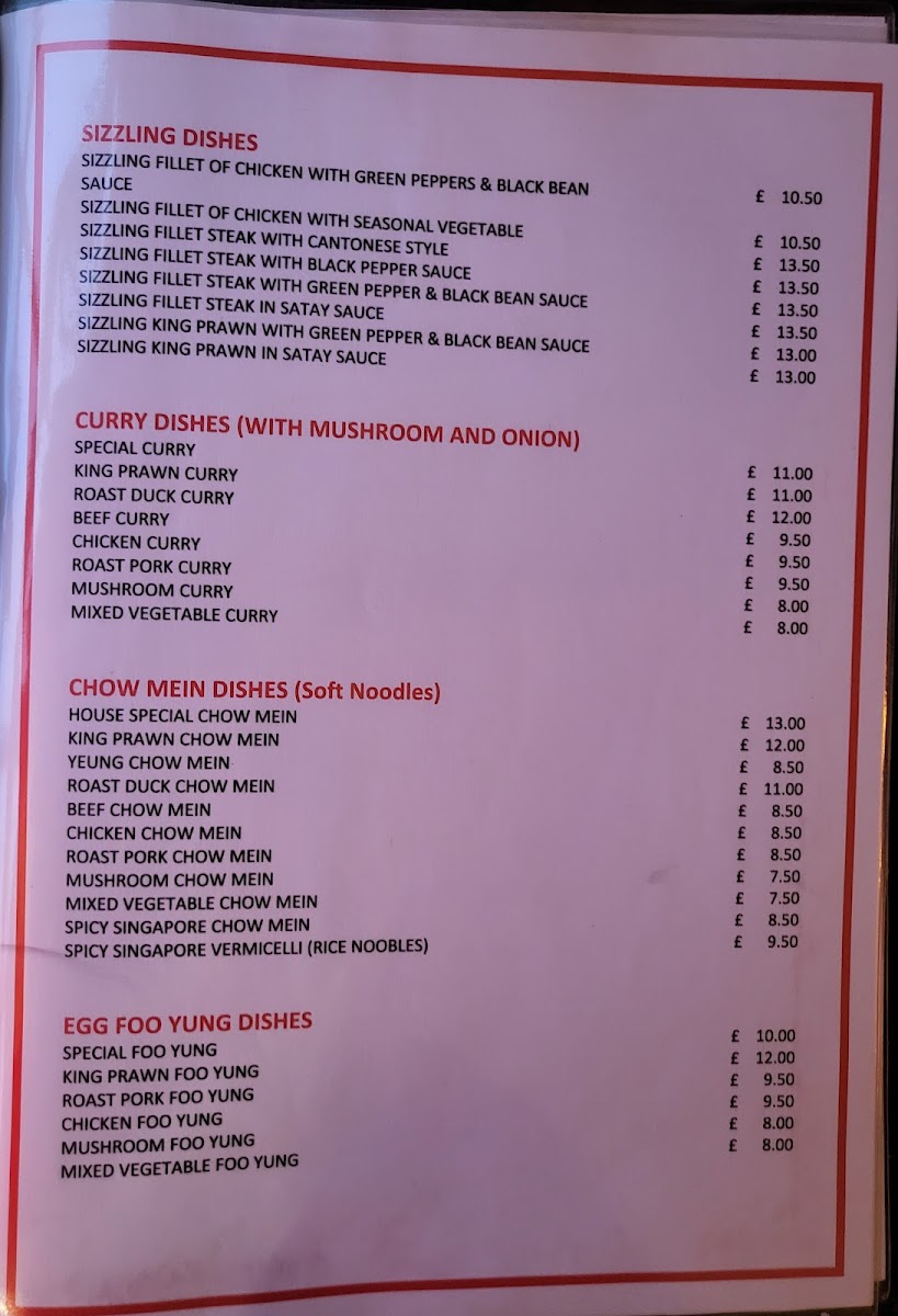 New China Rose Photo Menu 2