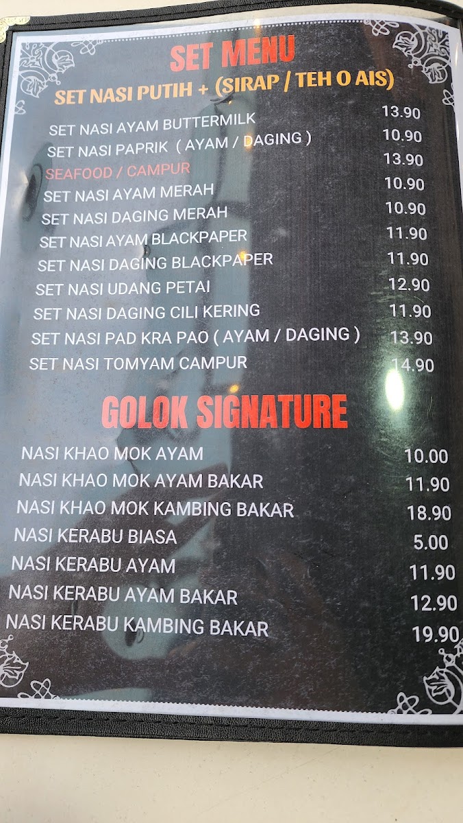 Golok Thai Food Setia Alam Photo Menu 2