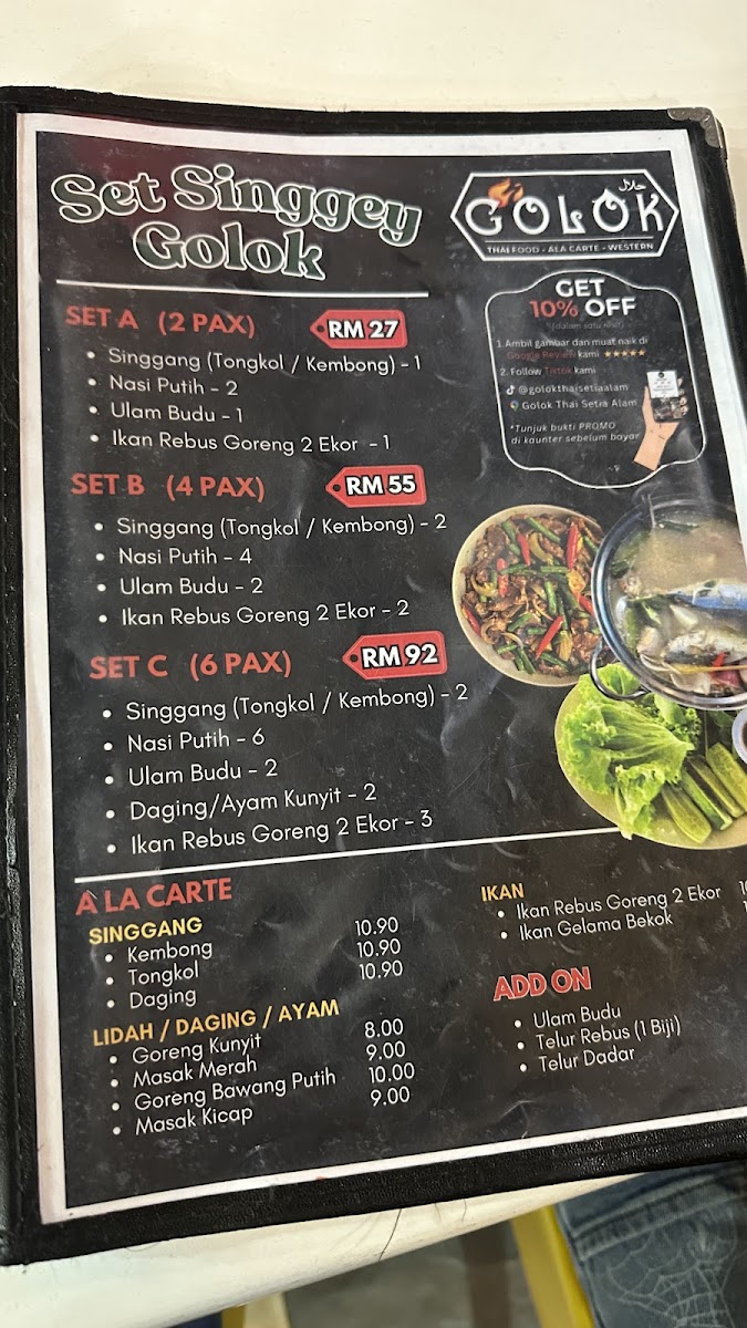 Golok Thai Food Setia Alam Photo Menu 4