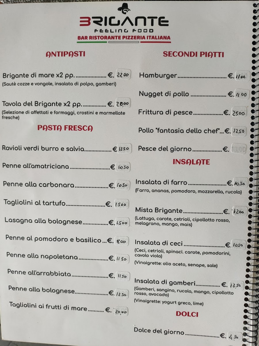 Brigante Feeling Food Photo Menu 1