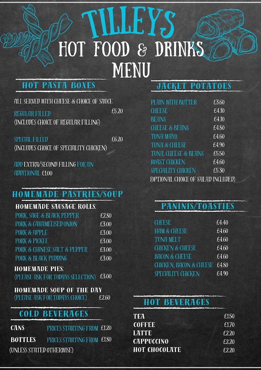 Tilley's Sandwich Shop Photo Menu 1