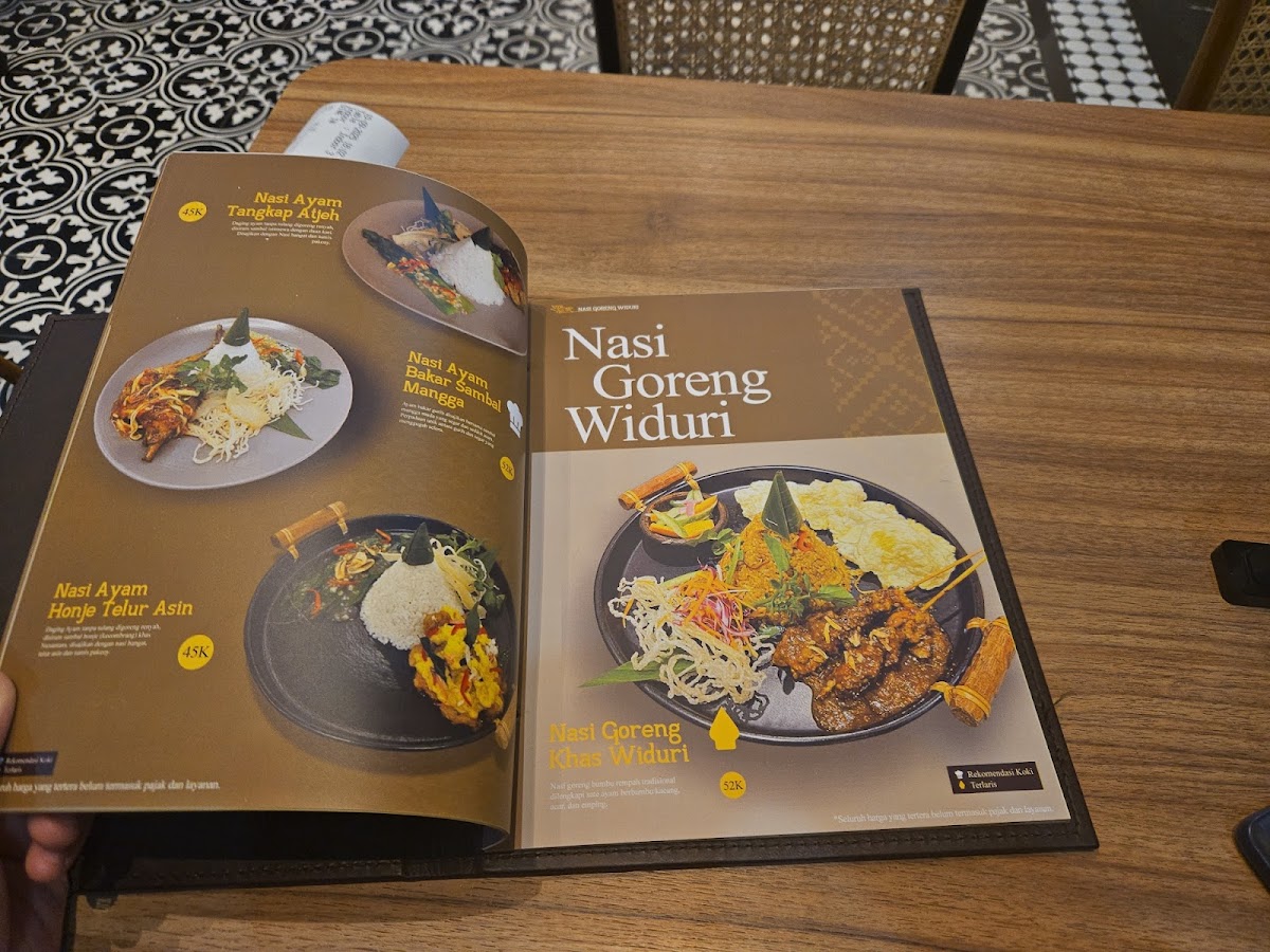 Widuri Restaurant Photo Menu 1