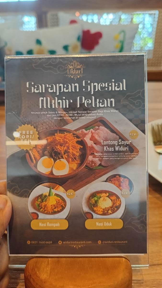 Widuri Restaurant Photo Menu 4