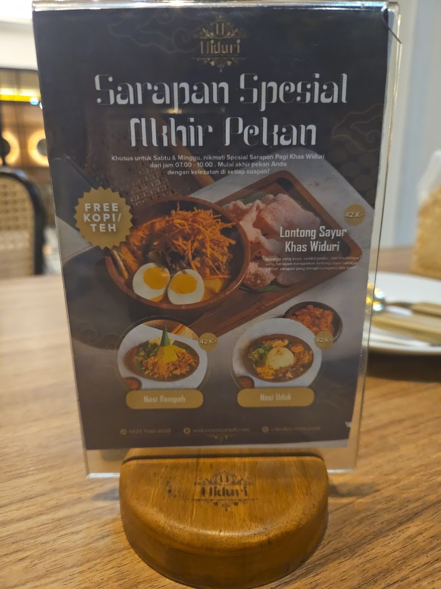 Widuri Restaurant Photo Menu 6