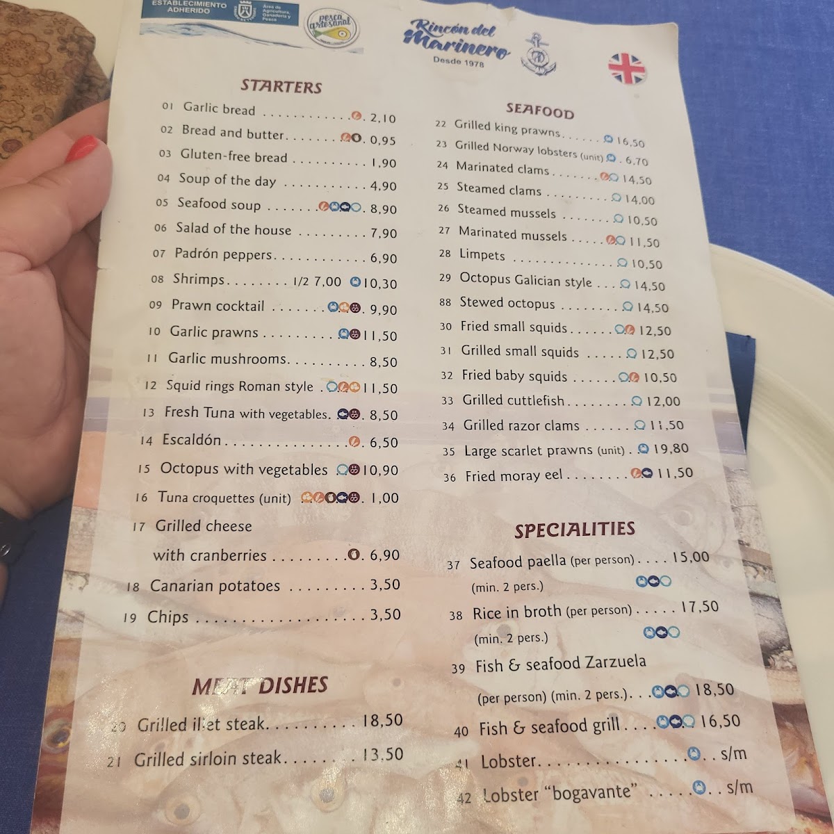 Restaurante Rincón del Marinero Photo Menu 8