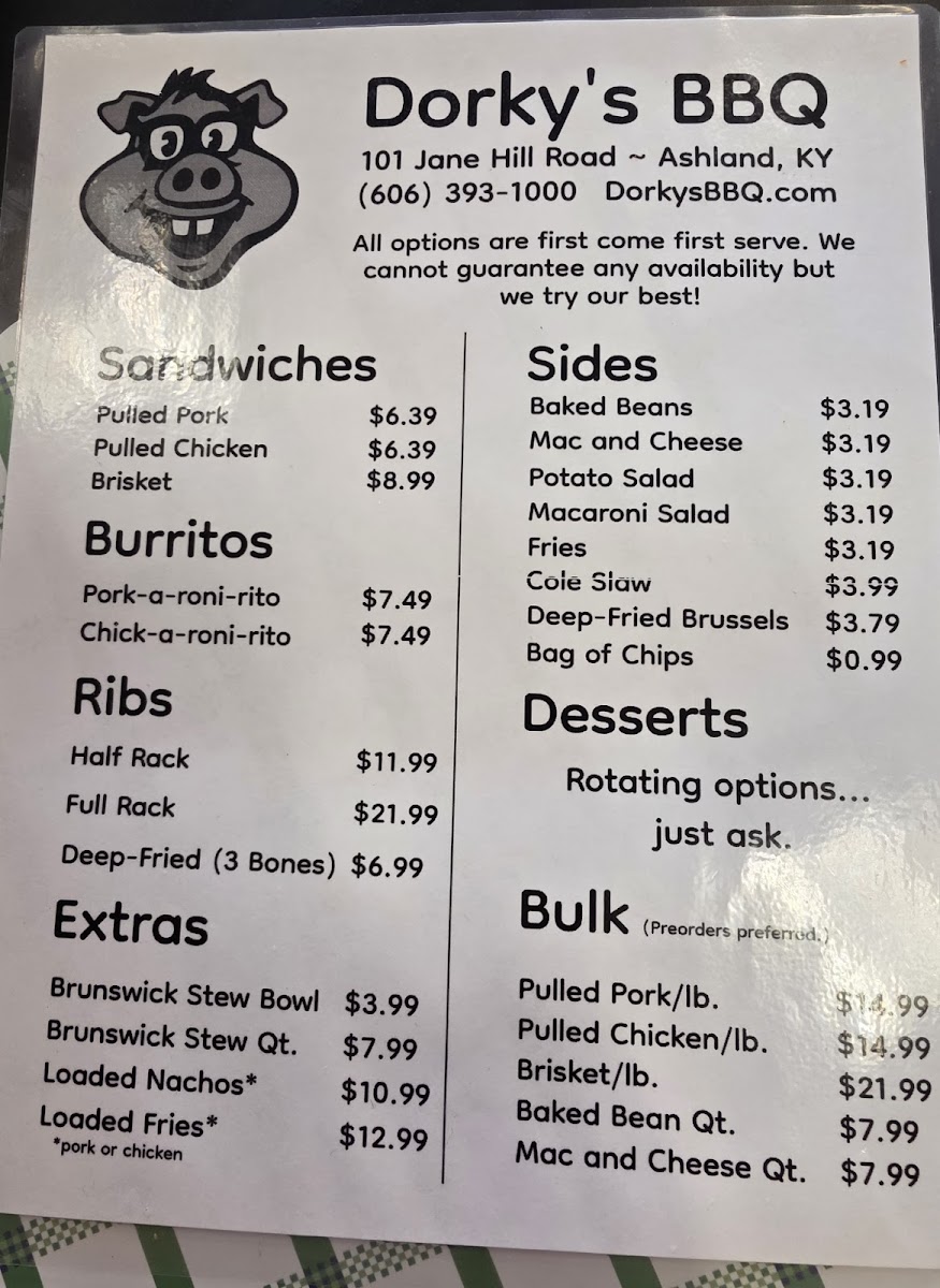 DorkyS BBQ Photo Menu 2