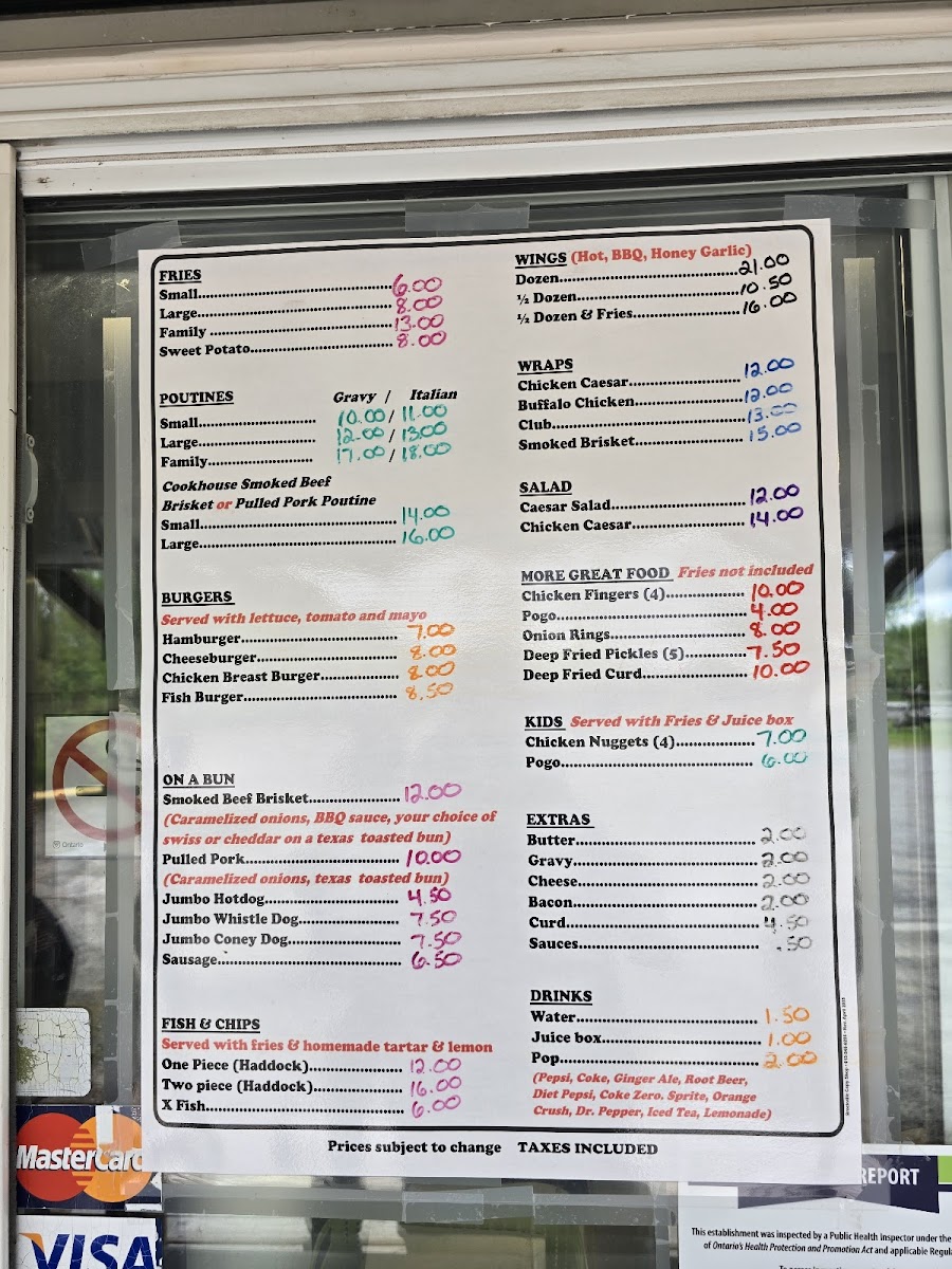 Charleston Cookhouse Chip Truck Photo Menu 2