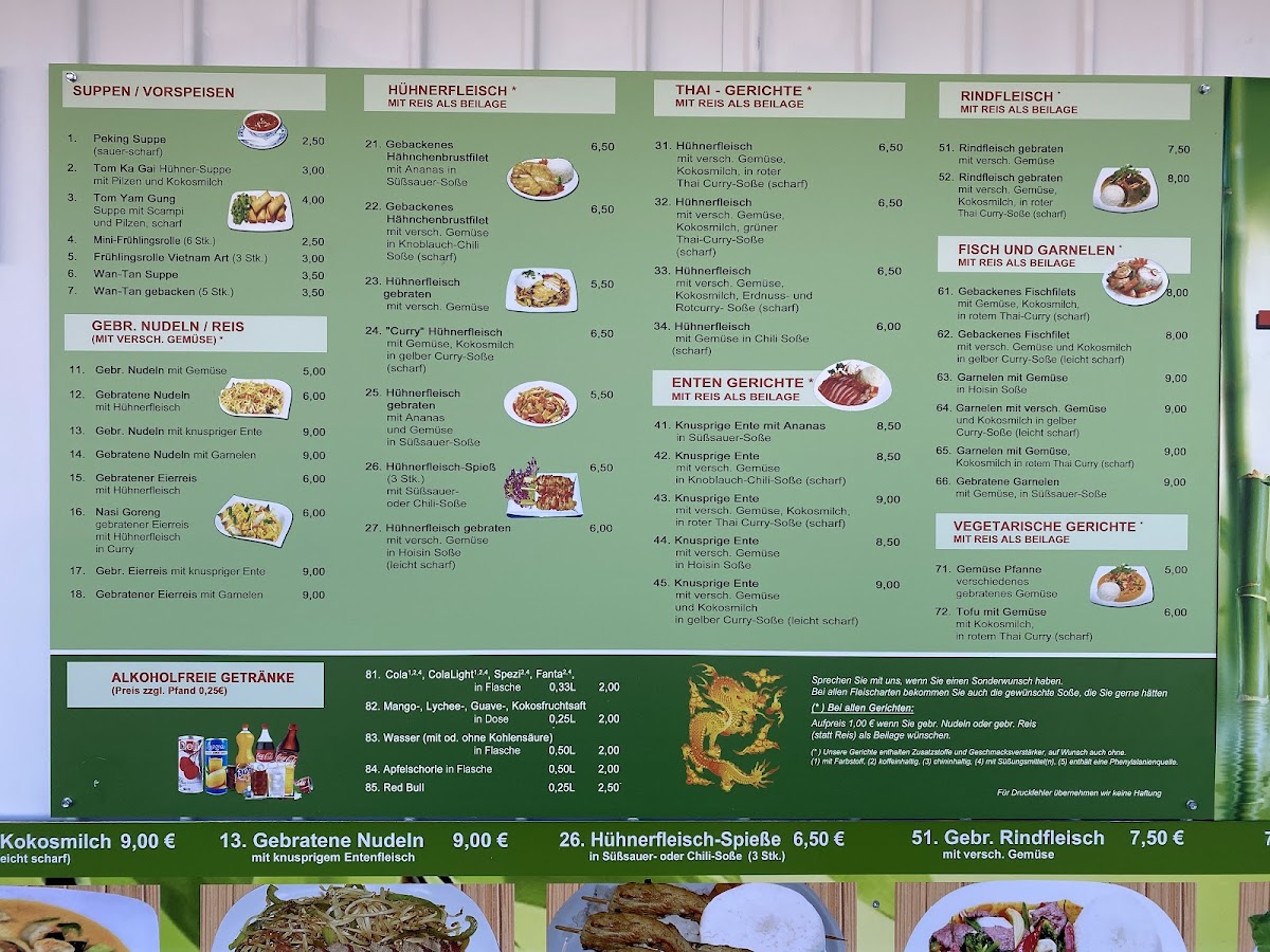 Asia Food Imbiss Photo Menu 2