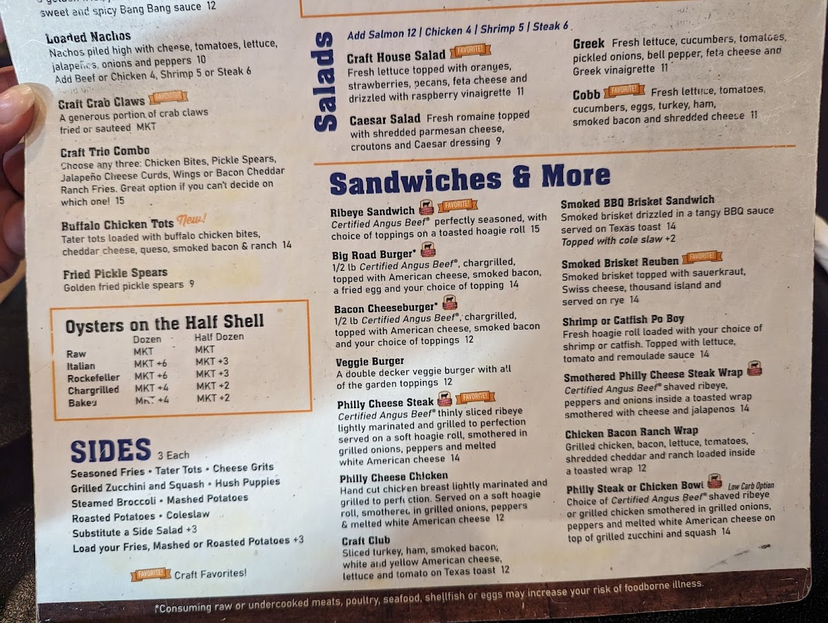 The Craft Bar and Grill Photo Menu 8