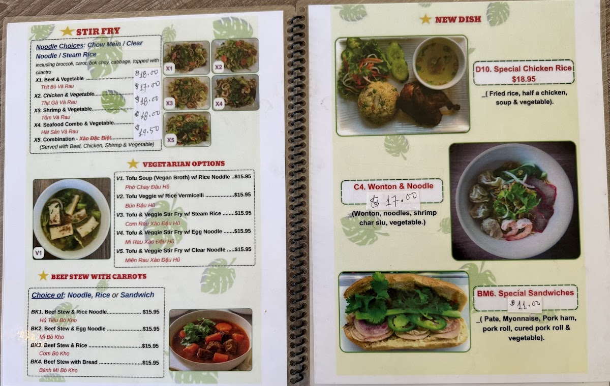 PHO STAR, VIETNAMESE NOODLE & GRILL Photo Menu 1