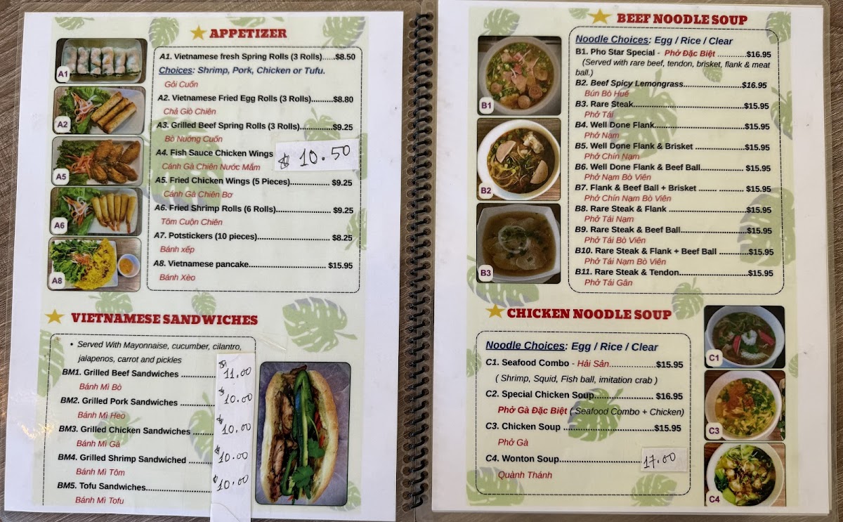 PHO STAR, VIETNAMESE NOODLE & GRILL Photo Menu 3