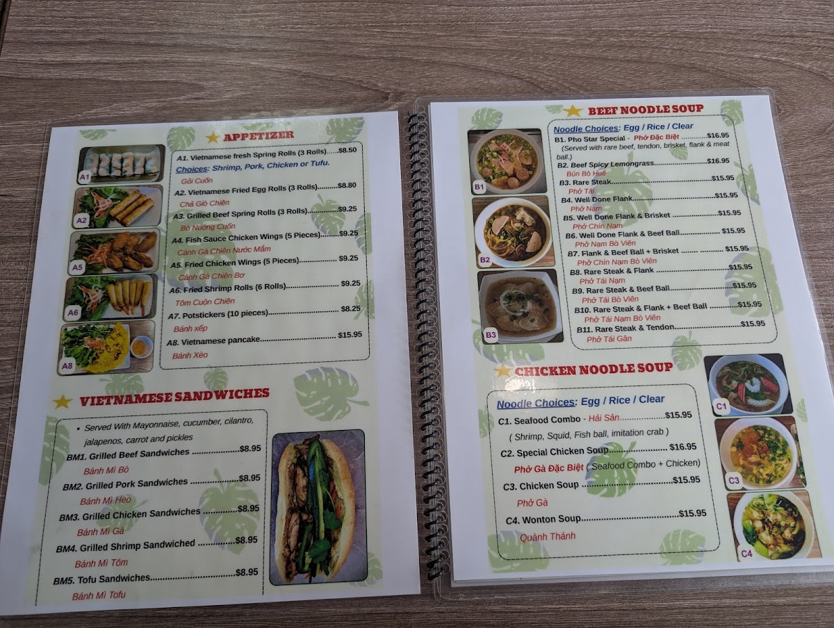 PHO STAR, VIETNAMESE NOODLE & GRILL Photo Menu 5