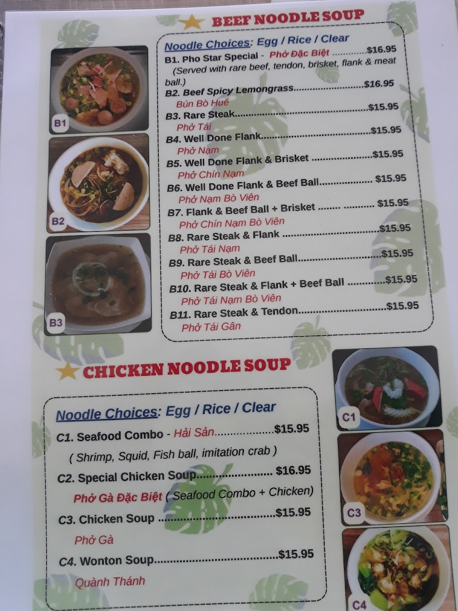 PHO STAR, VIETNAMESE NOODLE & GRILL Photo Menu 8