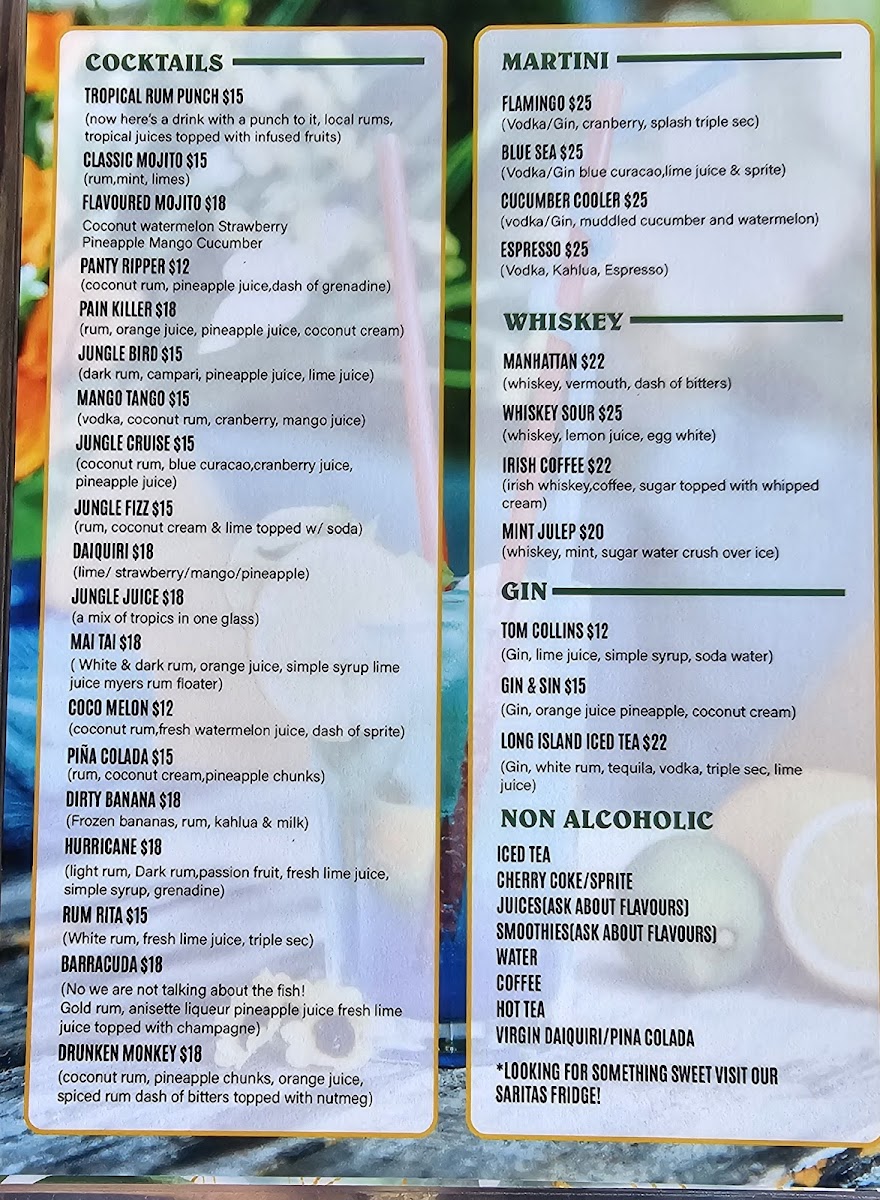 The Islands Jungle Restaurant & Bar Photo Menu 10