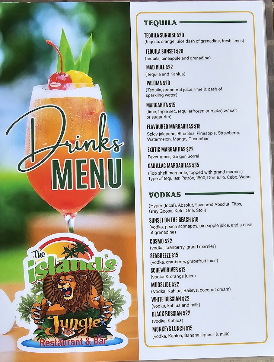 The Islands Jungle Restaurant & Bar Photo Menu 7
