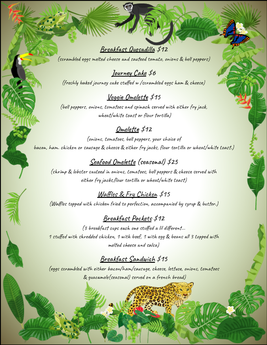 The Islands Jungle Restaurant & Bar Photo Menu 8