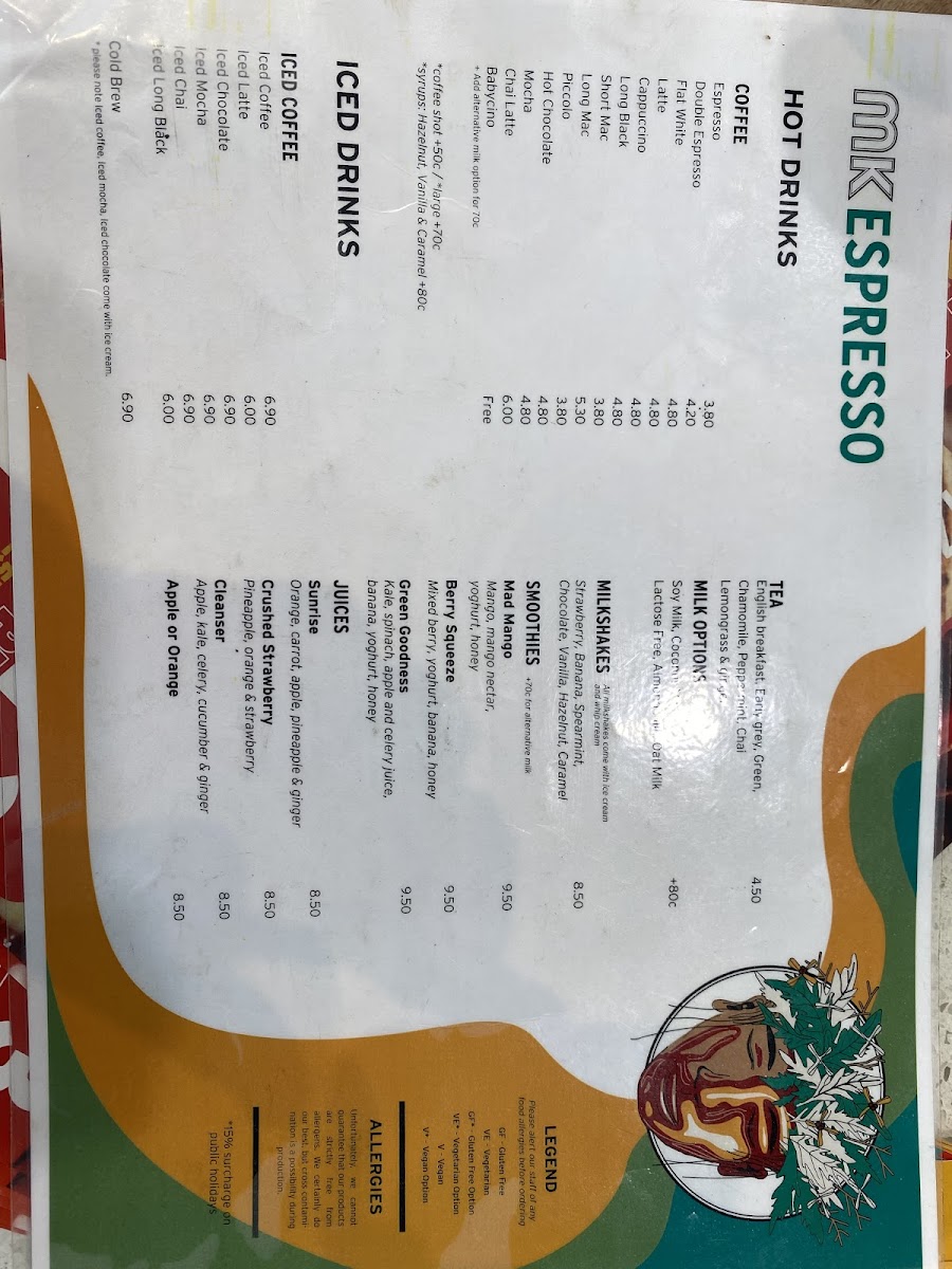 MK Espresso Photo Menu 1