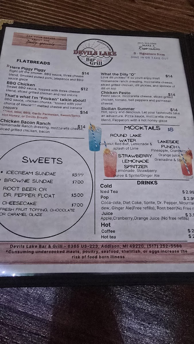 Devils Lake Bar and Grill Photo Menu 8