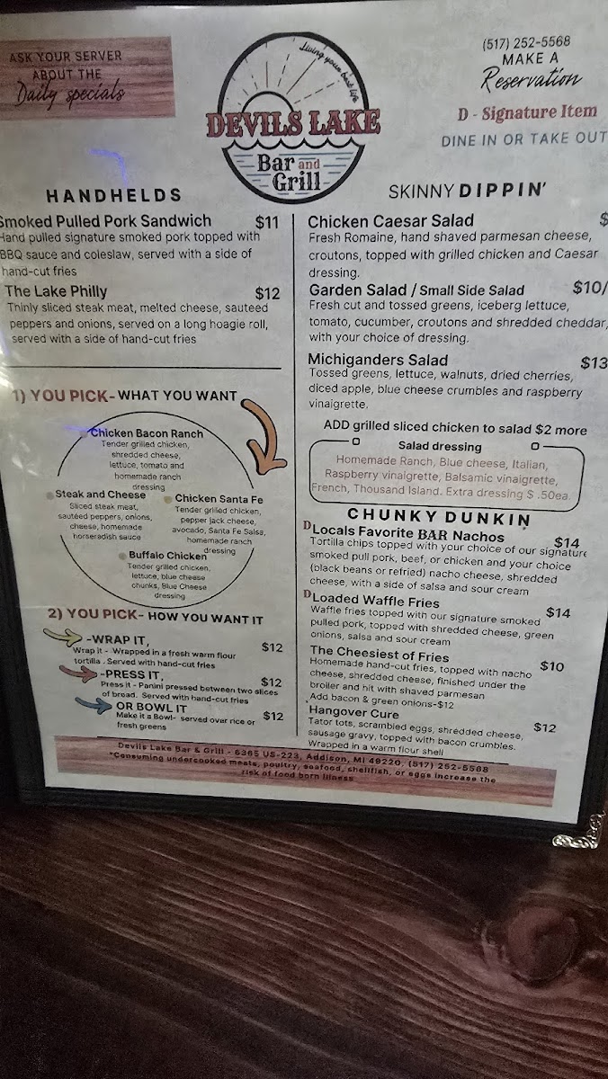 Devils Lake Bar and Grill Photo Menu 9