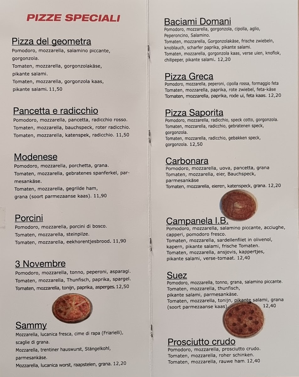 Pizzeria Tre Novembre Photo Menu 4