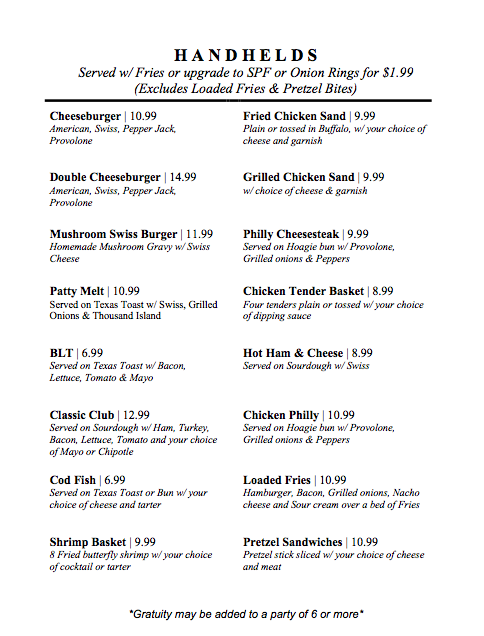 Loebs Mill Bar & Grill Photo Menu 2