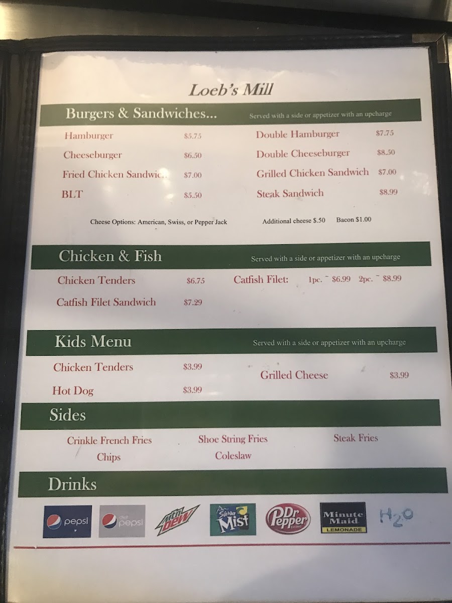Loebs Mill Bar & Grill Photo Menu 4