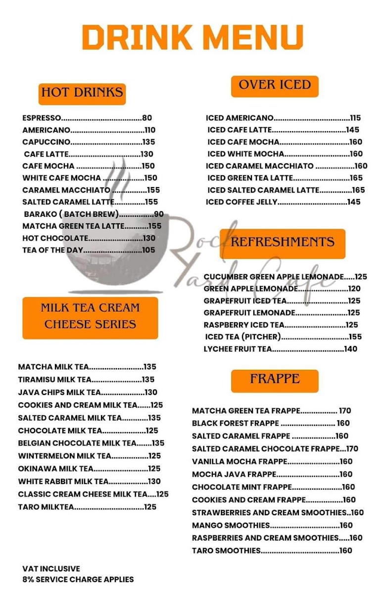 Rockyard Café Photo Menu 2