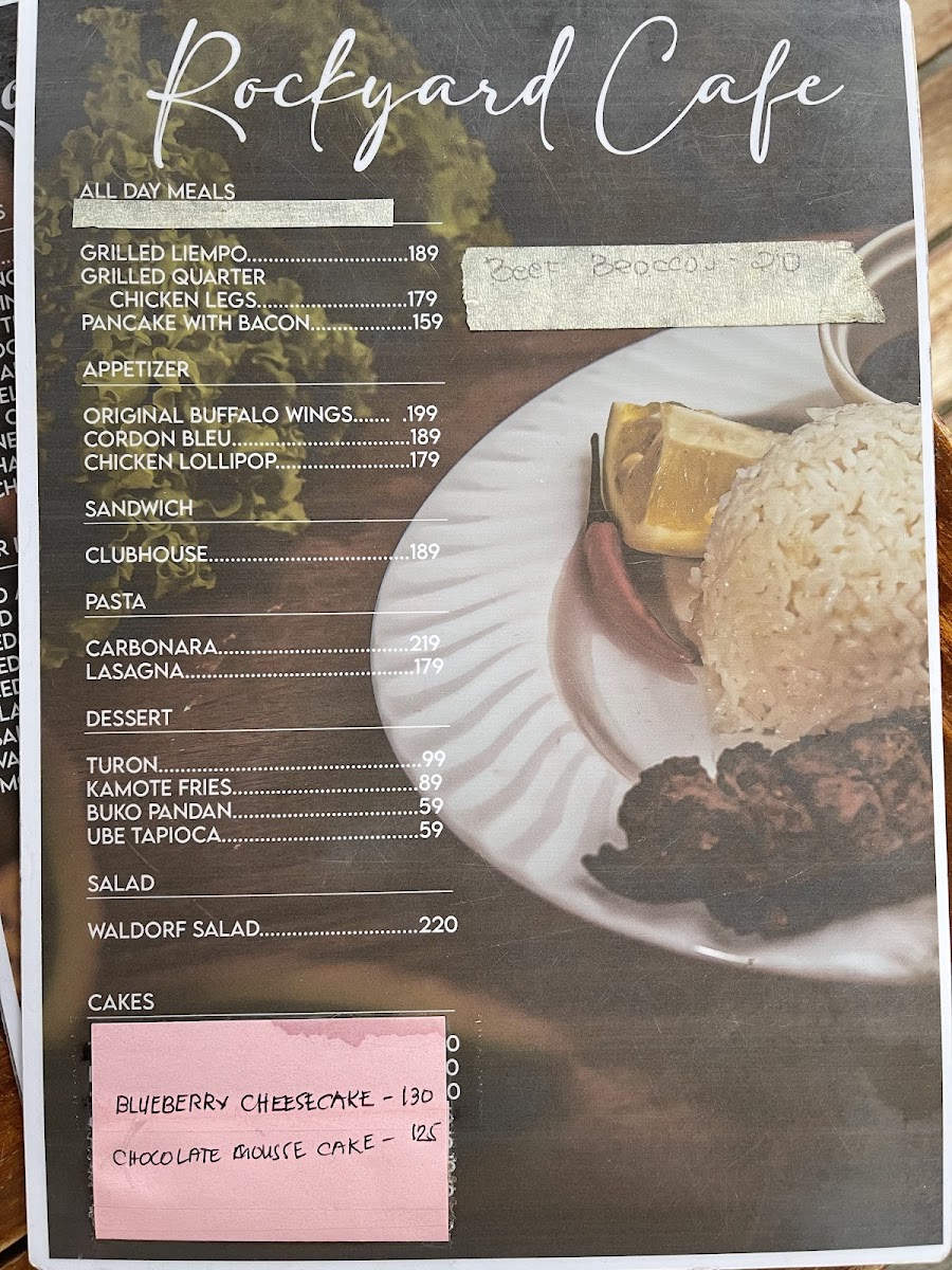 Rockyard Café Photo Menu 7