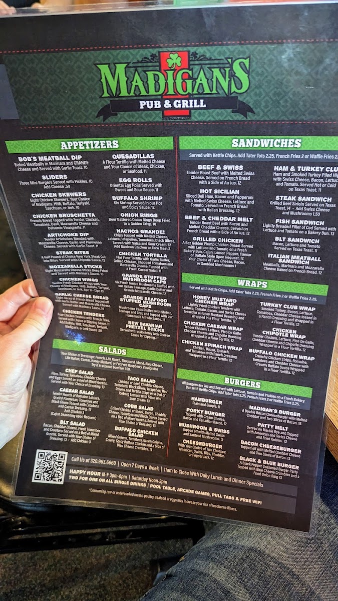 Madigans Pub & Grill Photo Menu 2