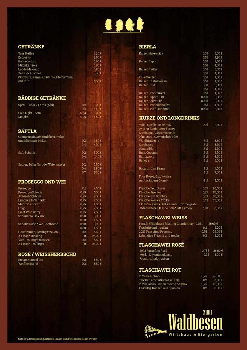 Zum Waldbesen Photo Menu 2