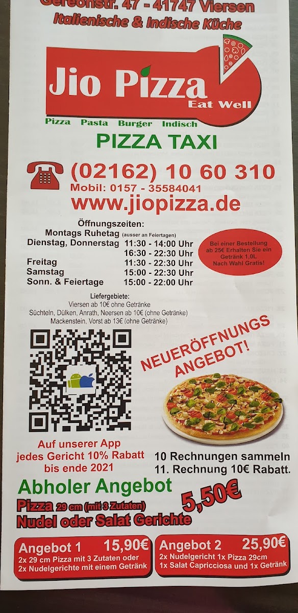 Jio Pizza Viersen Photo Menu 1