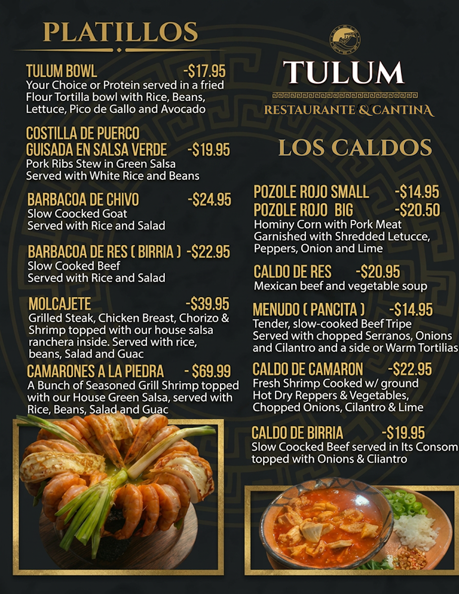 Tulum Mexican Restaurante & Cantina Photo Menu 4