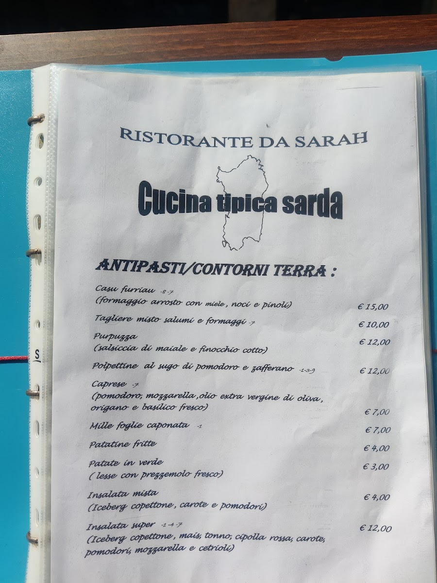 Ristorante da Sarah cucina tipica sarda Photo Menu 4
